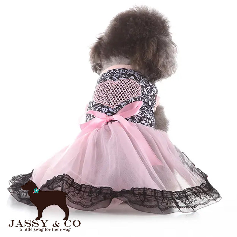 Jassy & Co. Pink Heart Chiffon Dress